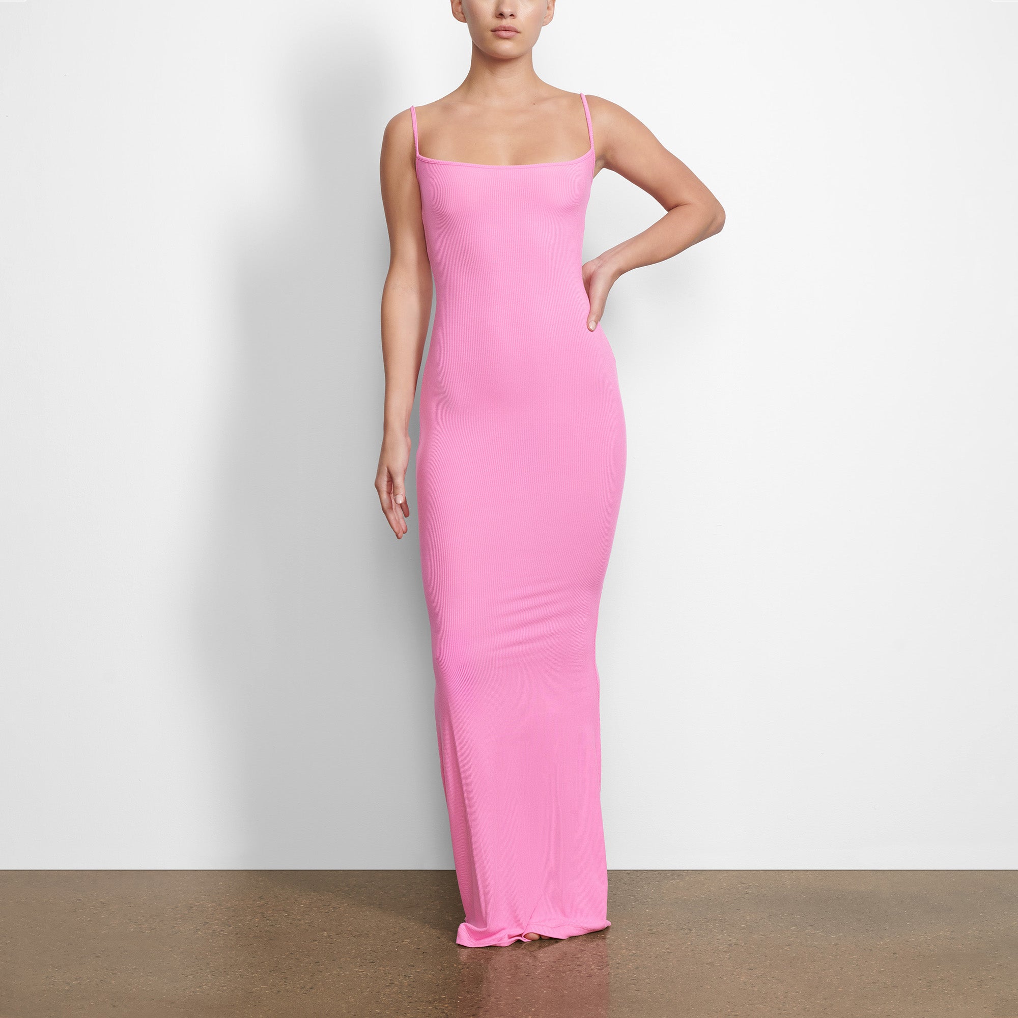 pink skims dress